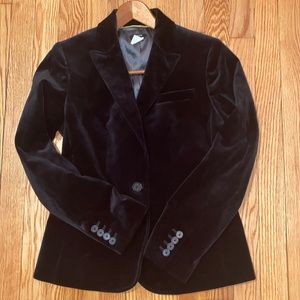 NWOT-J.Crew Velvet One Button Blazer, P4
